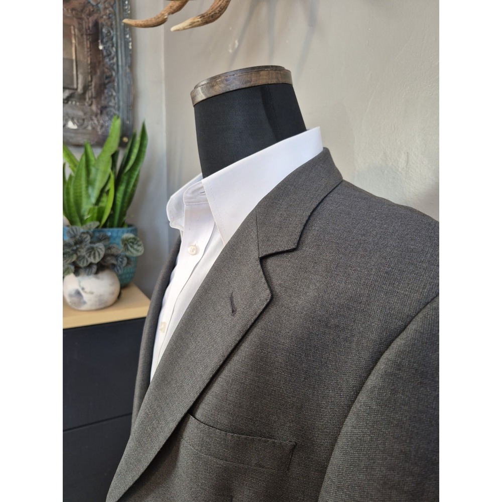 Coppley Mens Wool Sports Coat 42R Gray Made in Canada 2 Button Blazer
